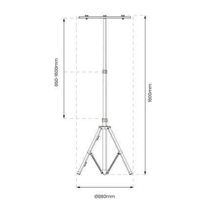 Stativ für LED-Scheinwerfer 1,6m