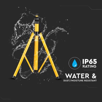 Stativ für Scheinwerfer 180 cm Gelb