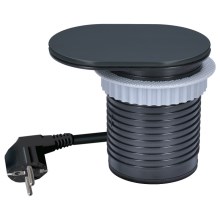 Steckdosensäule für Tischplatte 1x230V + USB-A + USB-C schwarz