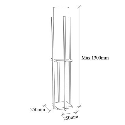 Stehlampe 1xE27/40W/230V beige