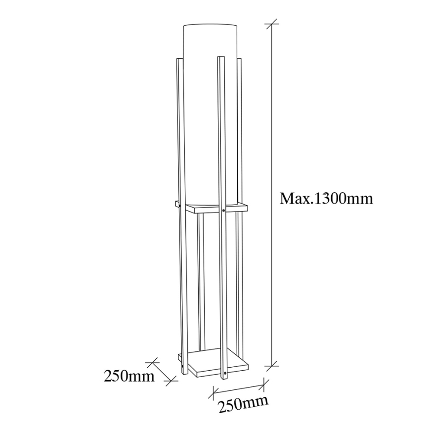 Stehlampe 1xE27/40W/230V beige