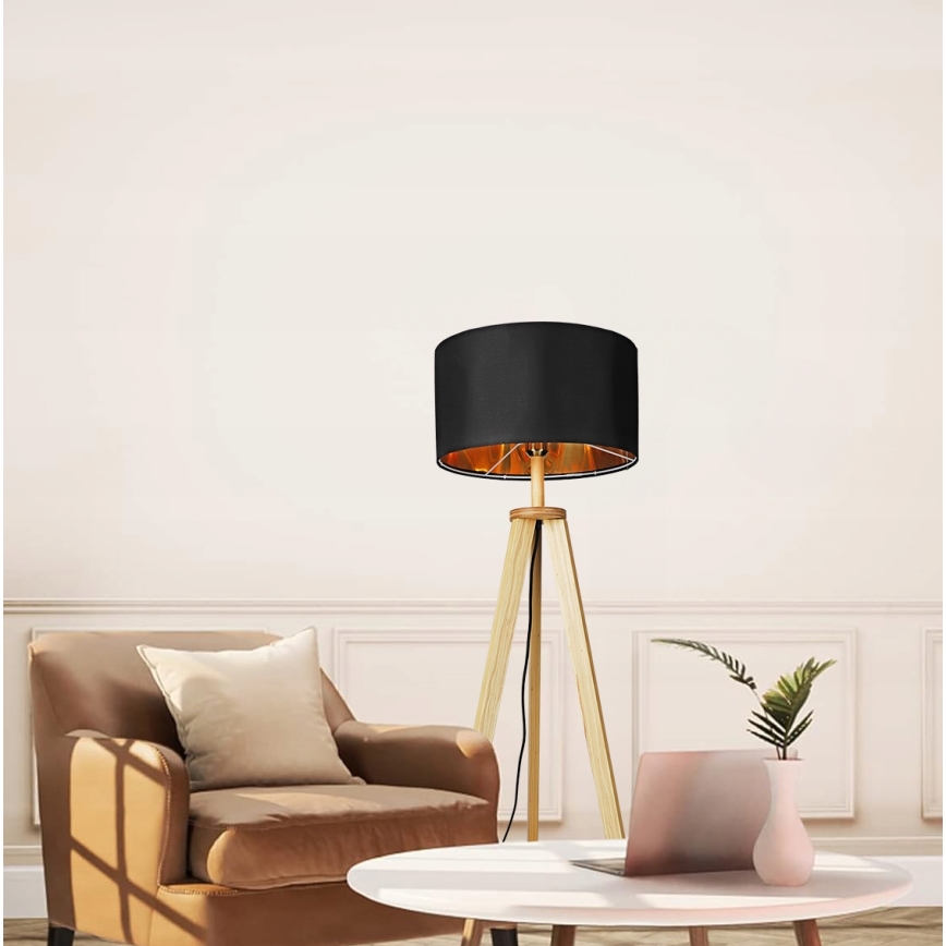 Stehlampe 1xE27/40W/230V schwarz