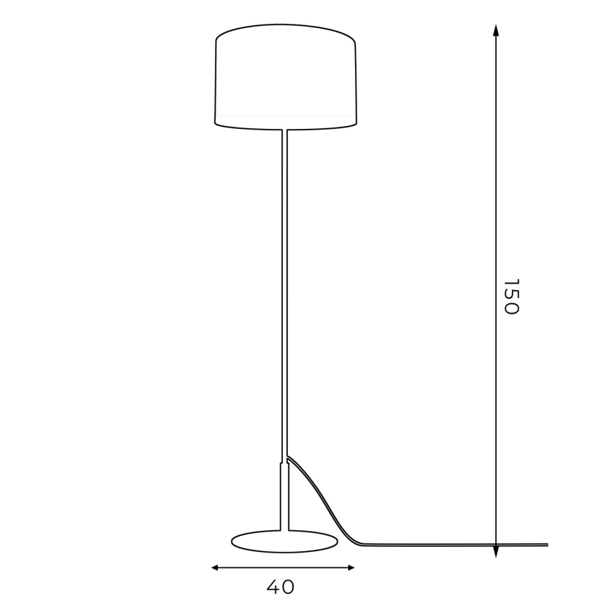 Stehlampe ARDEN 1xE27/60W/230V schwarz/gold