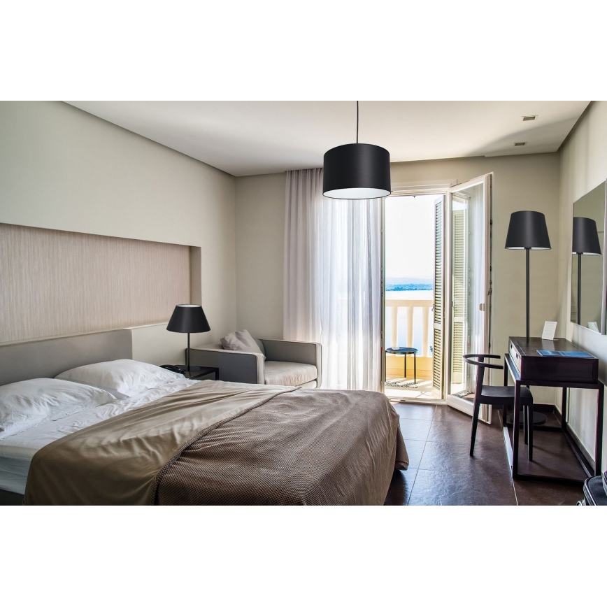 Stehlampe ARDEN 1xE27/60W/230V schwarz/weiß