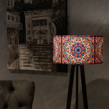 Stehlampe AYD 1xE27/40W/230V braun/mehrfarbig