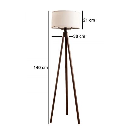 Stehlampe AYD 1xE27/40W/230V braun/weiß