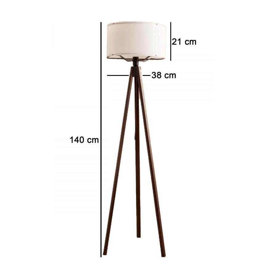 Stehlampe AYD 1xE27/40W/230V braun/weiß