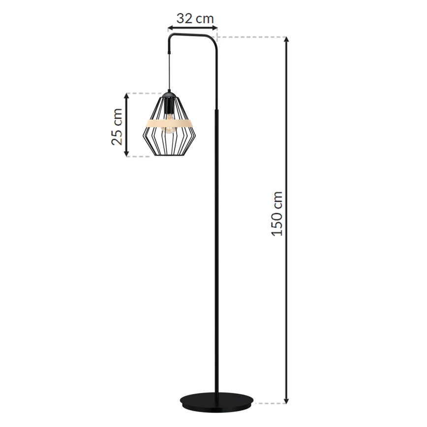Stehlampe CLIF 1xE27/60W/230V