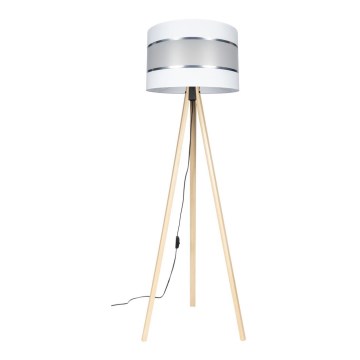 Stehlampe CORAL 1xE27/60W/230V beige/weiß/mattchrom