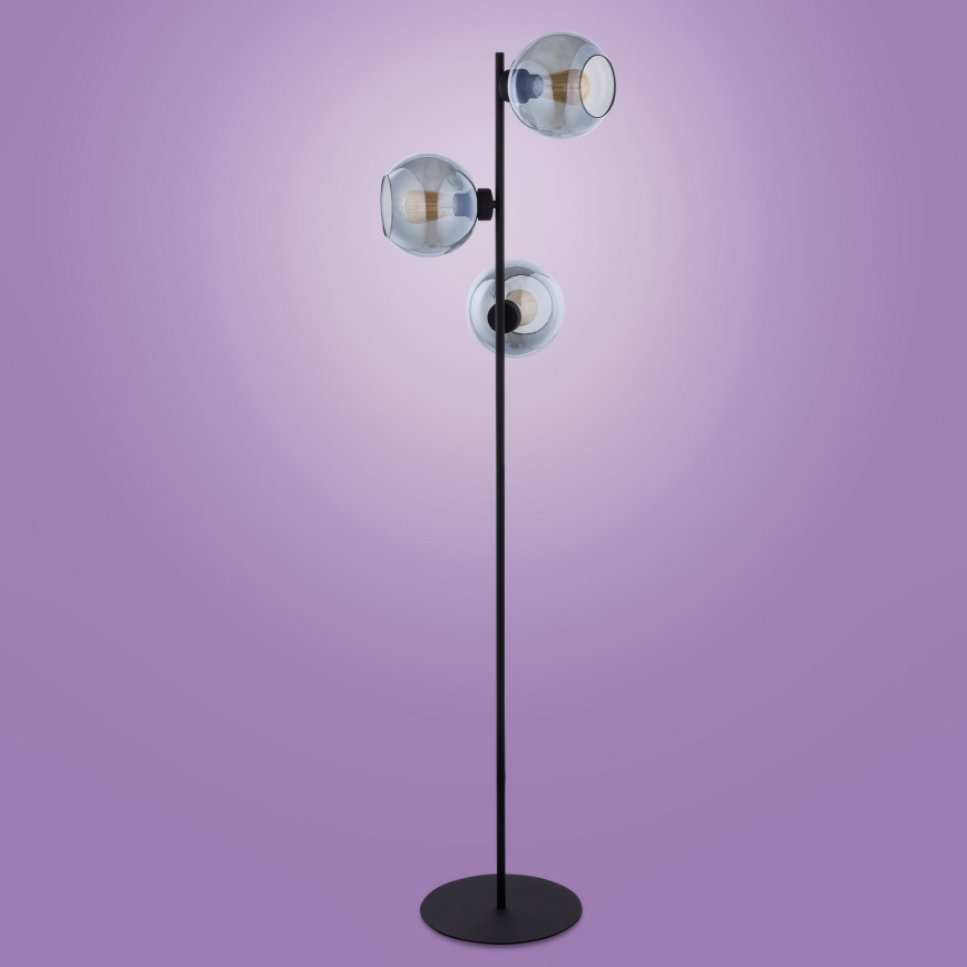 Stehlampe CUBUS 3xE27/60W/230V schwarz