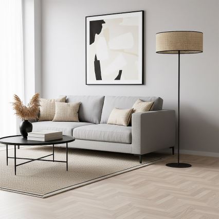 Stehlampe ECO 1xE27/15W/230V Beige/Rattan