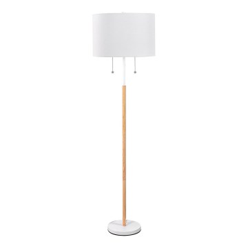 Stehlampe FOGO 2xE27/15W/230V weiß/beige