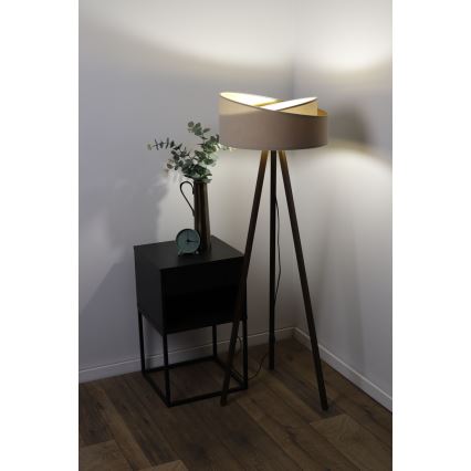 Stehlampe GALAXY 1xE27/60W/230V beige/wenge