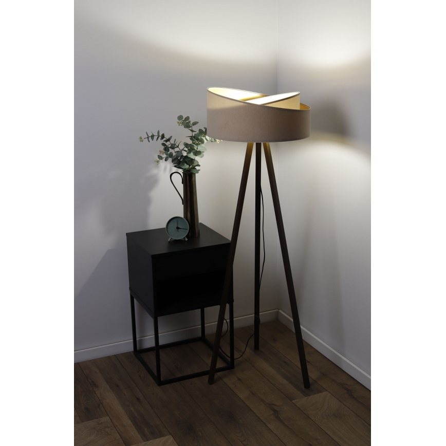 Stehlampe GALAXY 1xE27/60W/230V beige/wenge