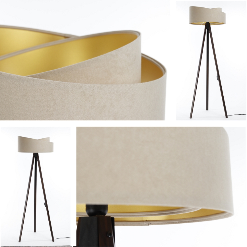 Stehlampe GALAXY 1xE27/60W/230V beige/wenge