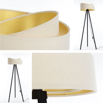 Stehlampe GALAXY 1xE27/60W/230V creme/wenge