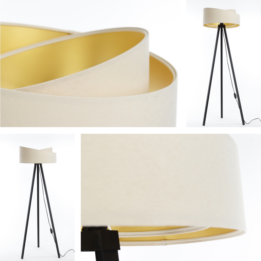 Stehlampe GALAXY 1xE27/60W/230V creme/wenge