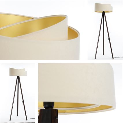 Stehlampe GALAXY 1xE27/60W/230V creme/wenge