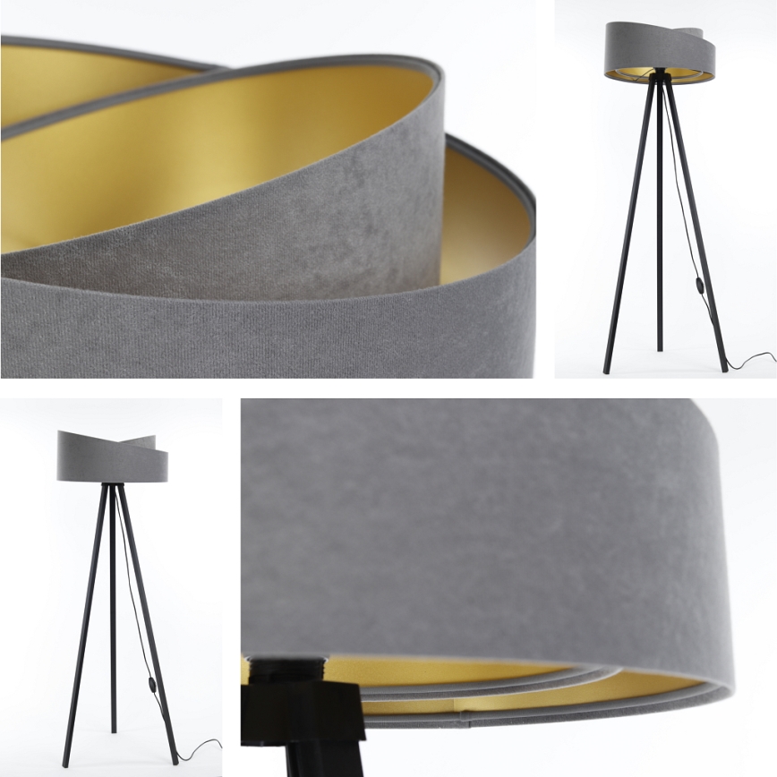 Stehlampe GALAXY 1xE27/60W/230V grau/wenge