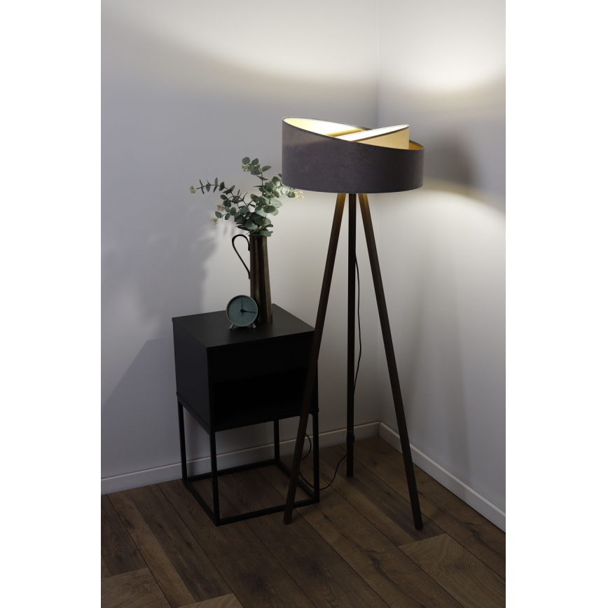 Stehlampe GALAXY 1xE27/60W/230V grau/wenge