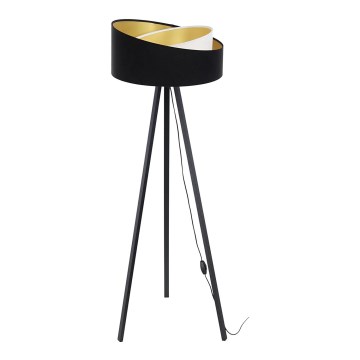 Stehlampe GALAXY 1xE27/60W/230V schwarz/weiß/wenge