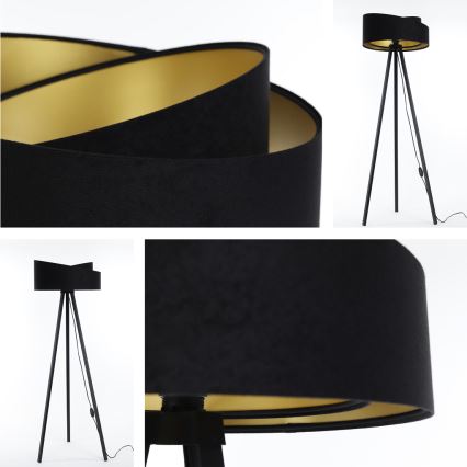 Stehlampe GALAXY 1xE27/60W/230V schwarz/wenge