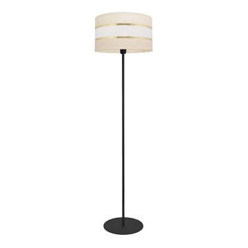 Stehlampe HELEN 1xE27/15W/230V Cremefarbe/schwarz/gold