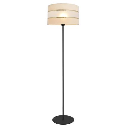 Stehlampe HELEN 1xE27/15W/230V Cremefarbe/schwarz/gold