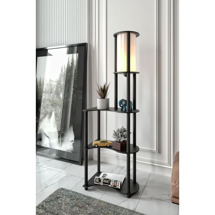 Stehlampe mit Ablagen NOTO 1xE27/40W/230V schwarz