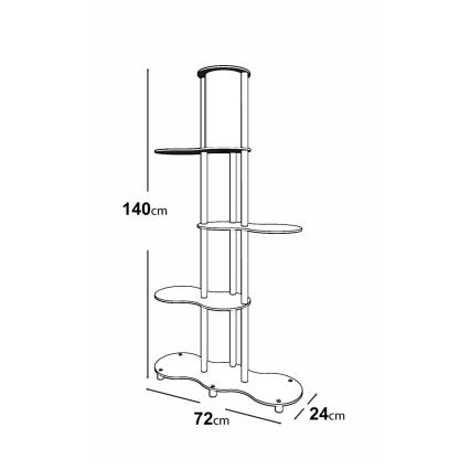 Stehlampe NOTO mit Ablagen, 1xE27/40W/230V, braun/schwarz