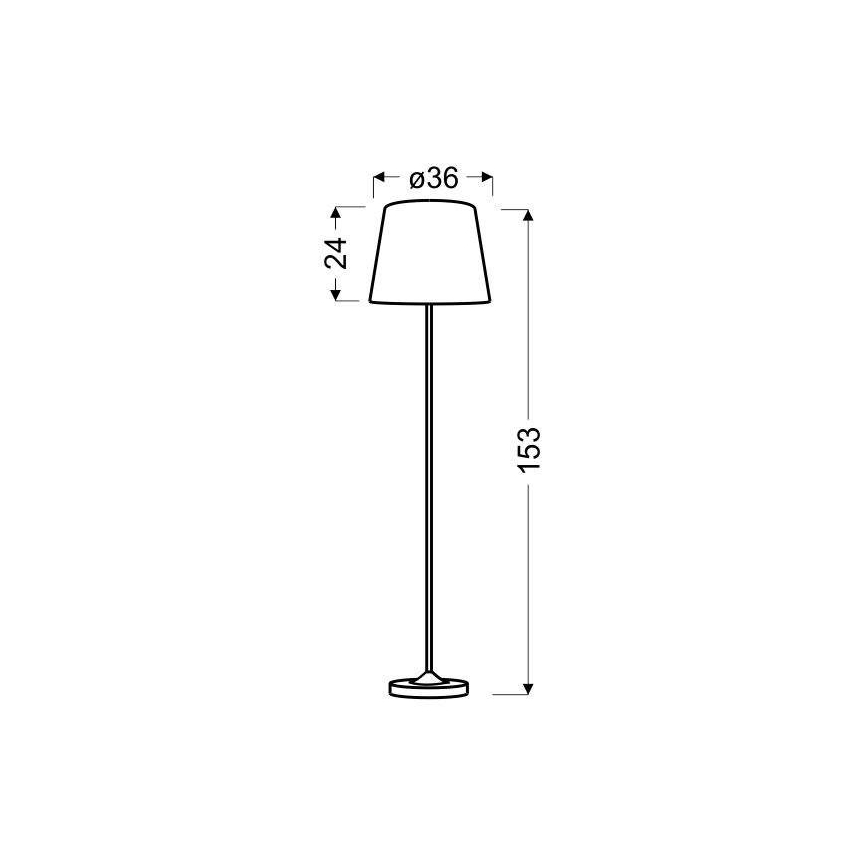 Stehlampe SEGIN 1xE27/60W/230V grau/chrom glänzend
