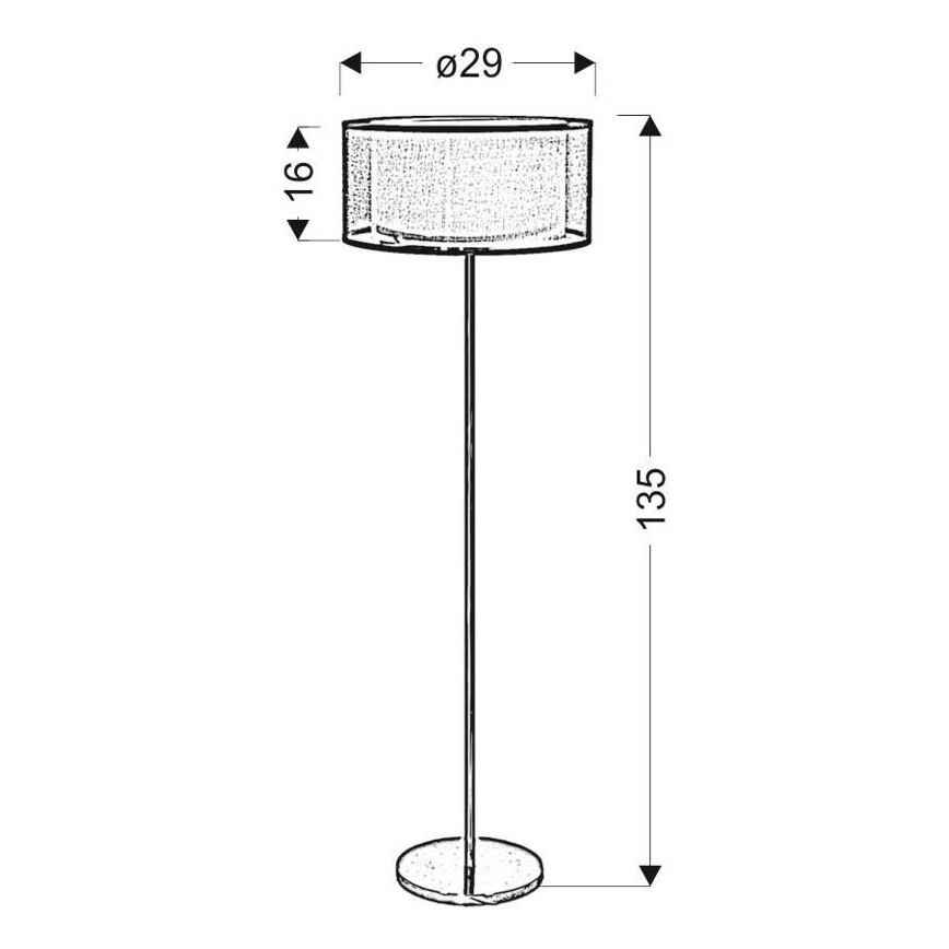 Stehlampe SOLO 3xE14/40W/230V grau/chrom glänzend