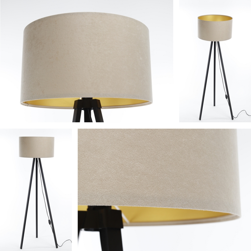 Stehlampe STANDART 1xE27/60W/230V beige/wenge