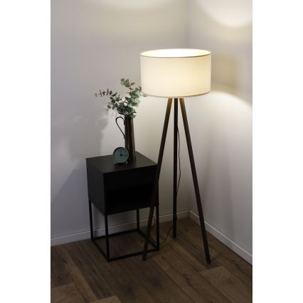 Stehlampe STANDART 1xE27/60W/230V creme/wenge
