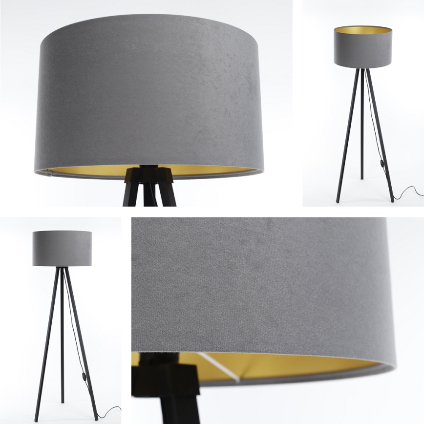 Stehlampe STANDART 1xE27/60W/230V grau/wenge