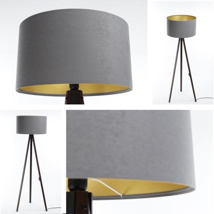 Stehlampe STANDART 1xE27/60W/230V grau/wenge