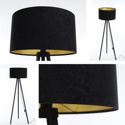 Stehlampe STANDART 1xE27/60W/230V schwarz/wenge