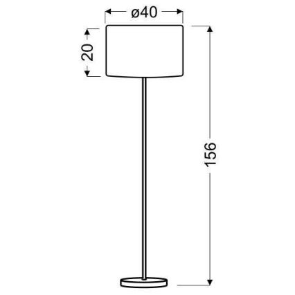 Stehlampe TIMBER 1xE27/60W/230V beige/chrom matt