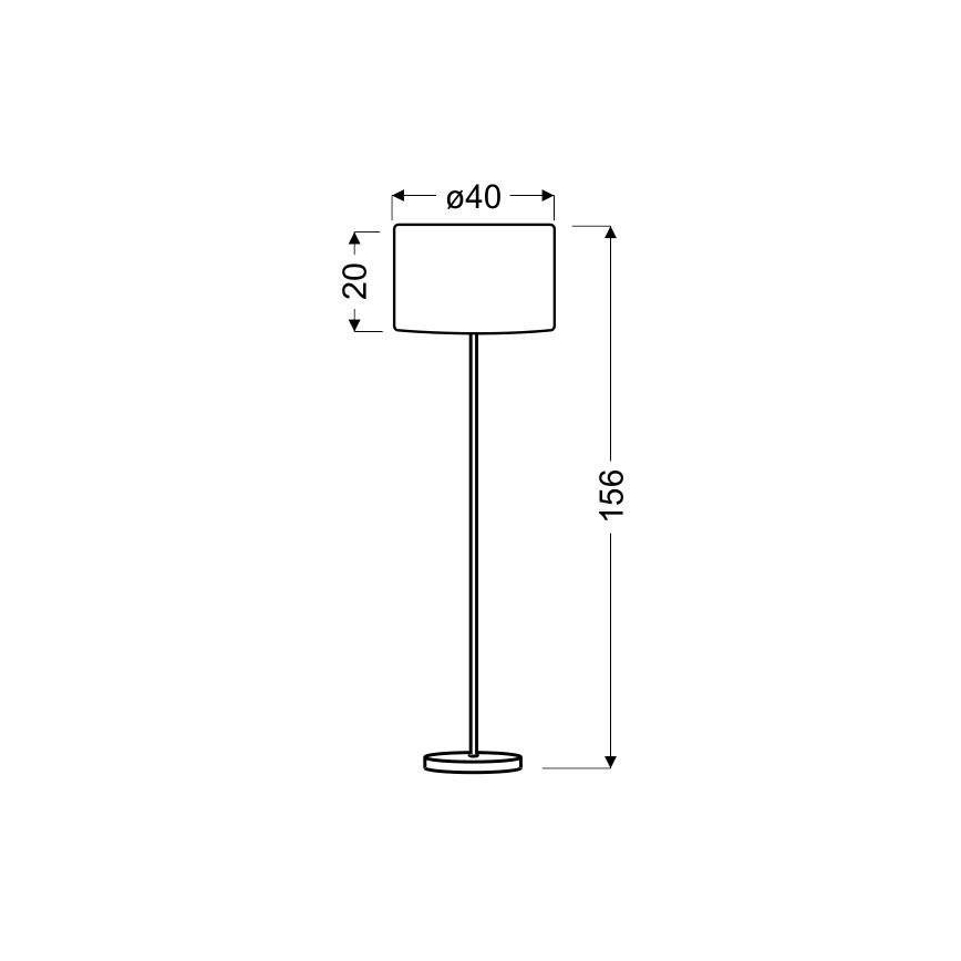 Stehlampe TIMBER 1xE27/60W/230V beige/chrom matt