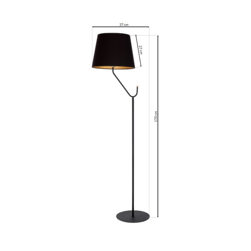 Stehlampe VICTORIA 1xE27/60W/230V schwarz