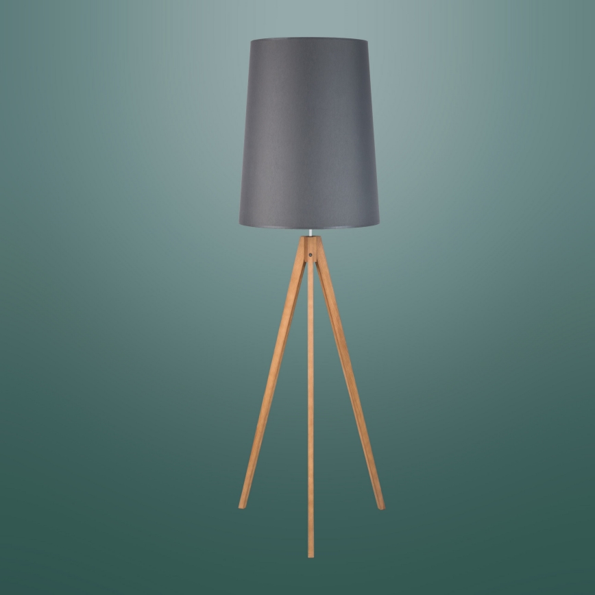 Stehlampe WALZ 1xE27/25W/230V grau/Holz