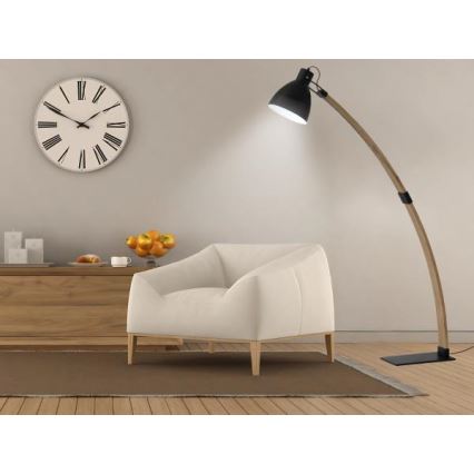 Stehleuchte 1xE27/60W/230V Esche/Schwarz