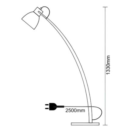 Stehleuchte 1xE27/60W/230V Esche/Schwarz