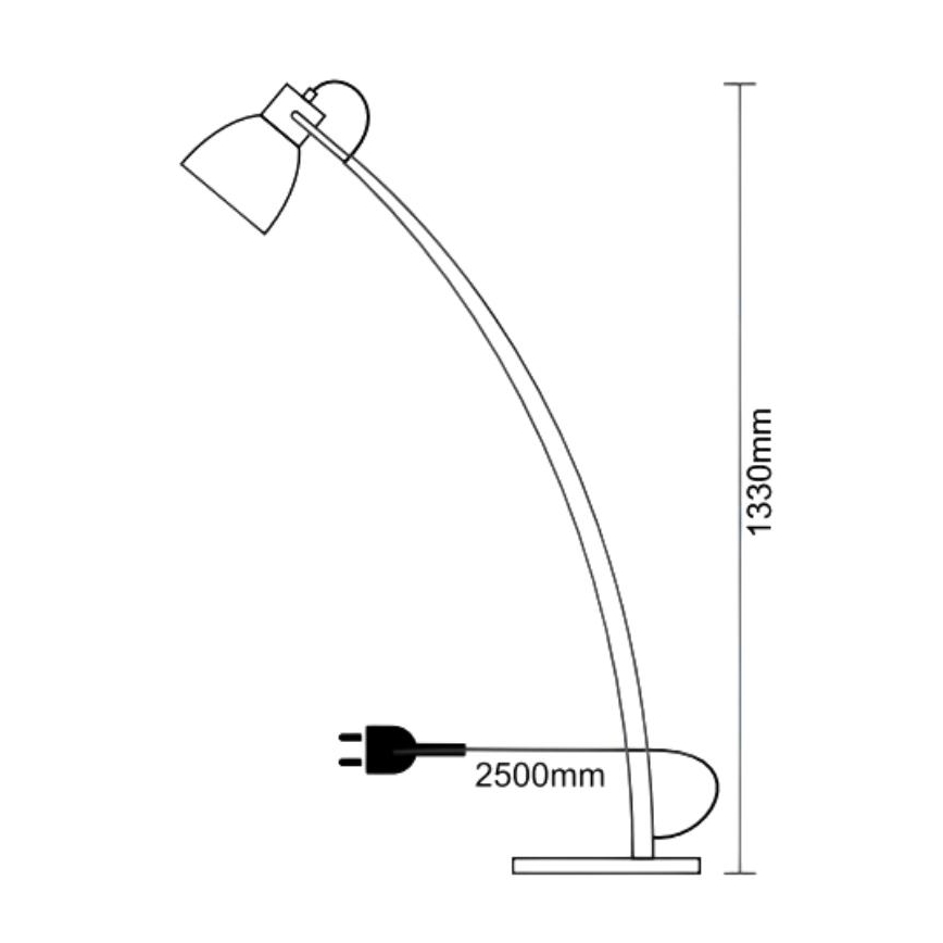 Stehleuchte 1xE27/60W/230V Esche/Schwarz