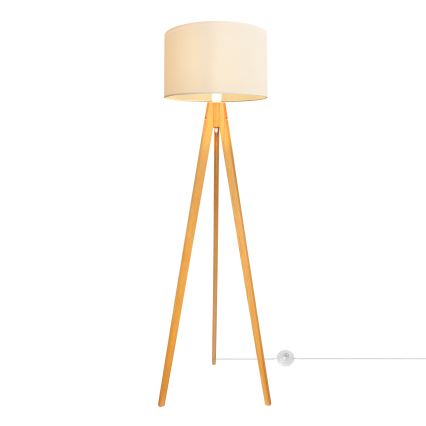 Stehleuchte ALBA 1xE27/15W/230V cremefarben/Eiche