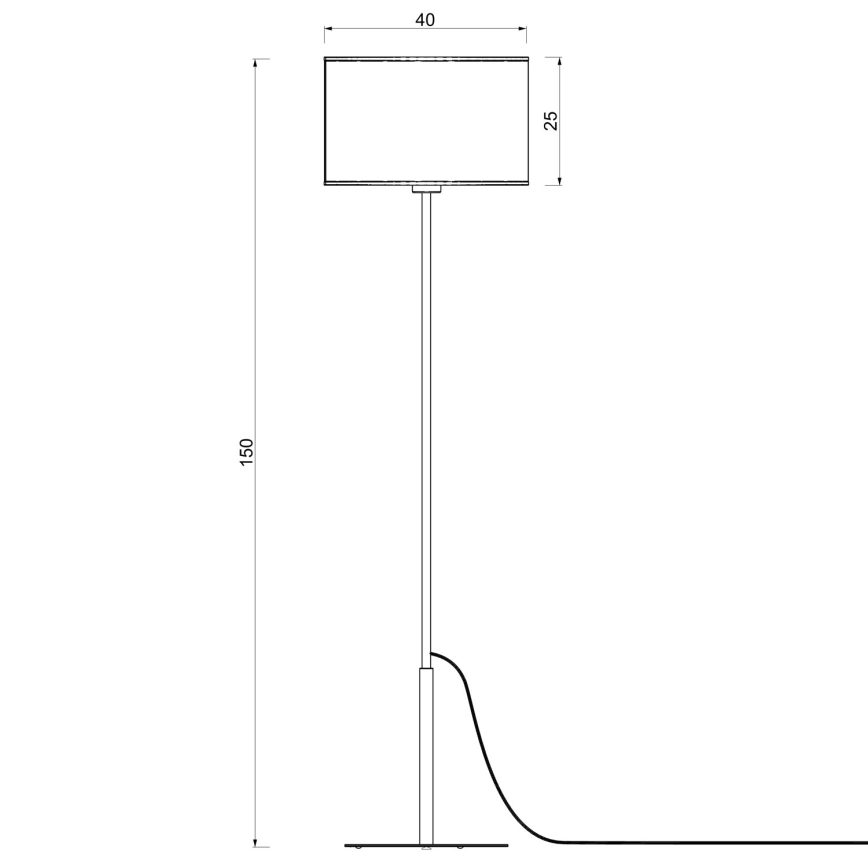 Stehleuchte ARDEN 1xE27/15W/230V beige