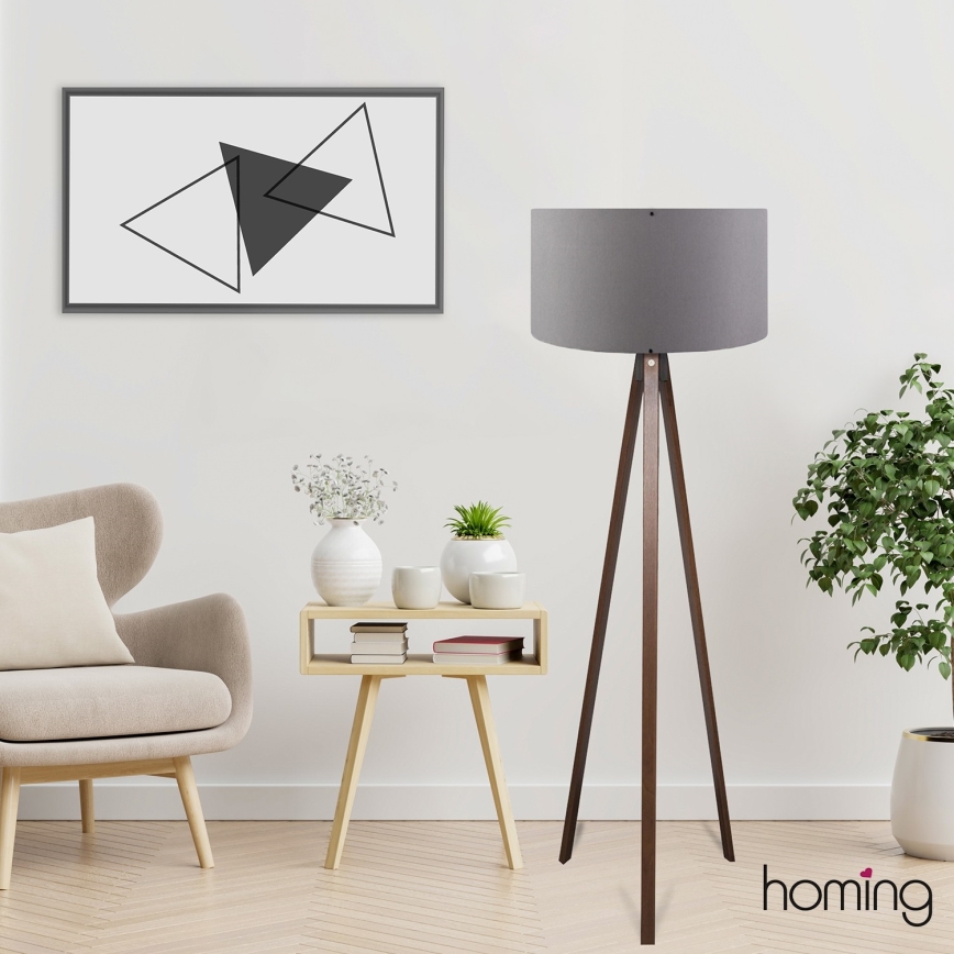 Stehleuchte AYD 1xE27/40W/230V braun/grau