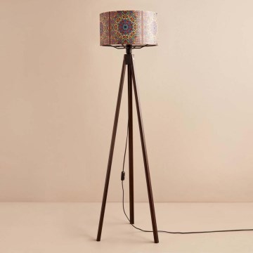 Stehleuchte AYD 1xE27/40W/230V braun/mehrfarbig