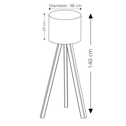 Stehleuchte AYD 1xE27/40W/230V rosa/beige