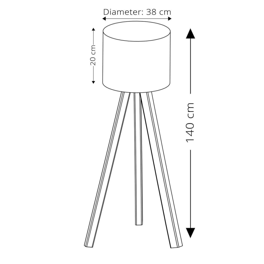 Stehleuchte AYD 1xE27/40W/230V rosa/beige